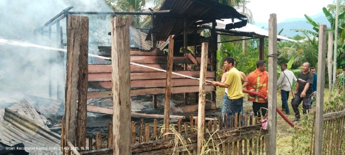 Rumah ASN Di Agara Musnah Terbakar