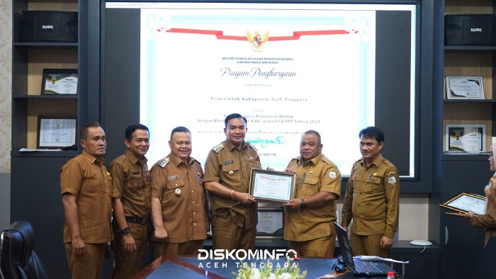 Tiga OPD Raih Penghargaan Pelayanan Publik, Bupati Aceh Tenggara Apresiasi Capaian PEKPPP